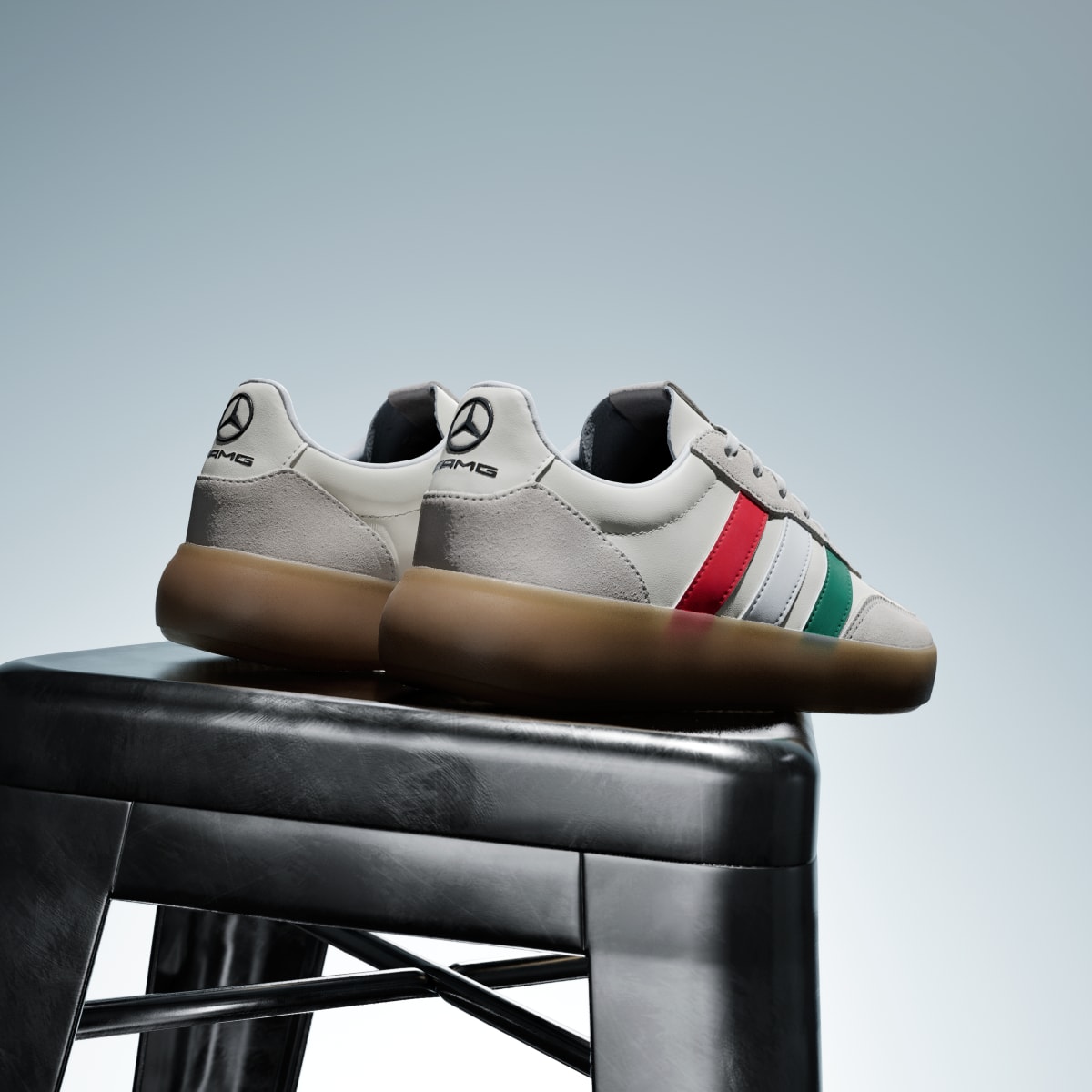 Tenis casuales para hombre color blanco y rojo - vista 5