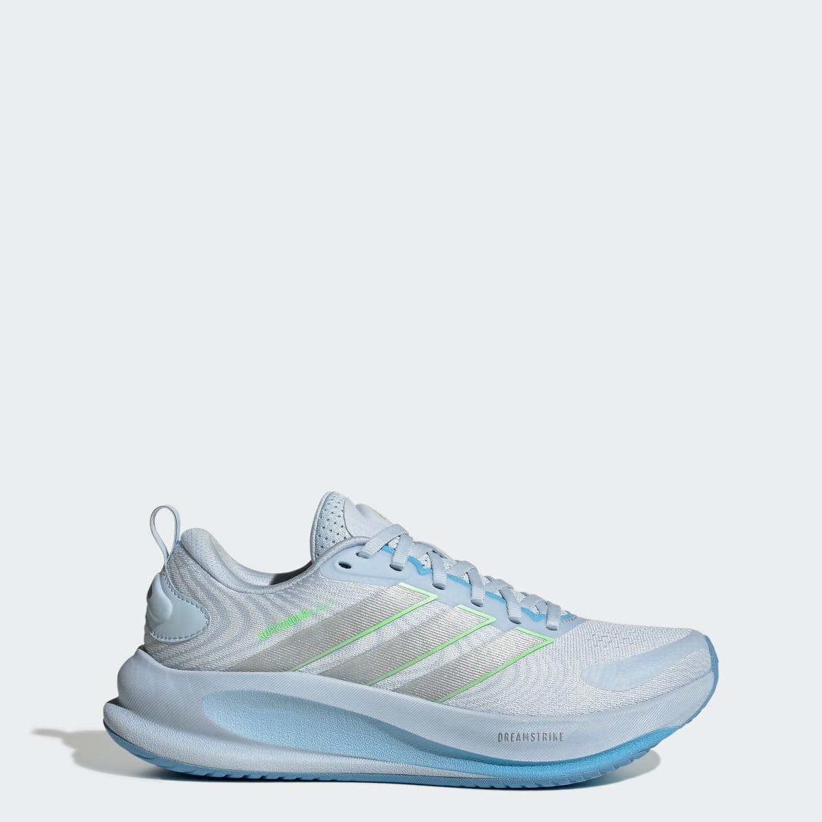 Tenis de running para mujer color plateado y azul - vista 1