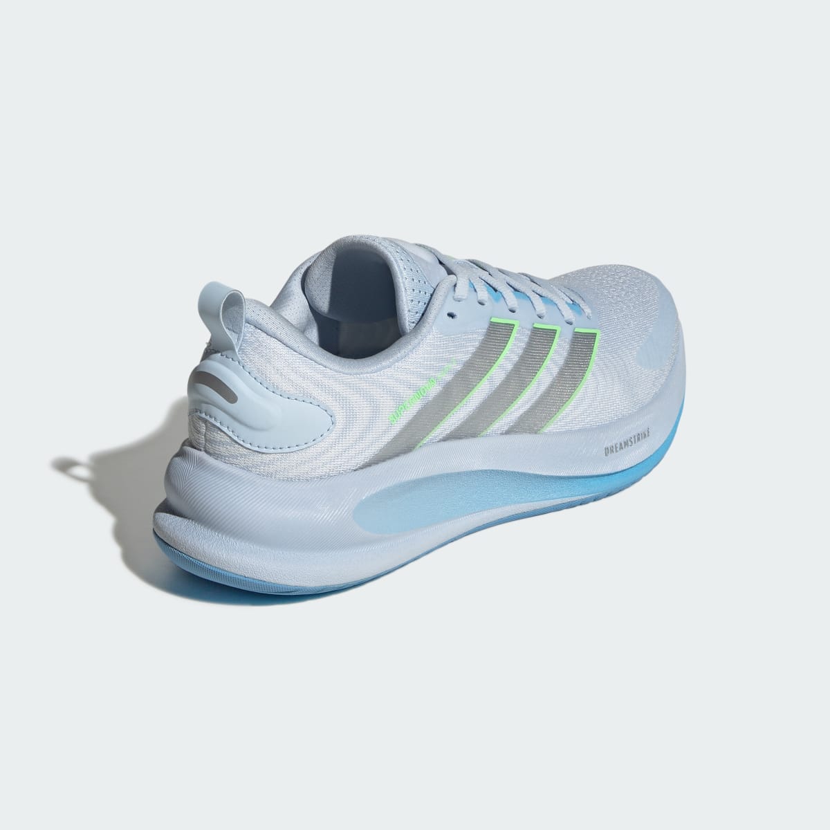 Tenis de running para mujer color plateado y azul - vista 6