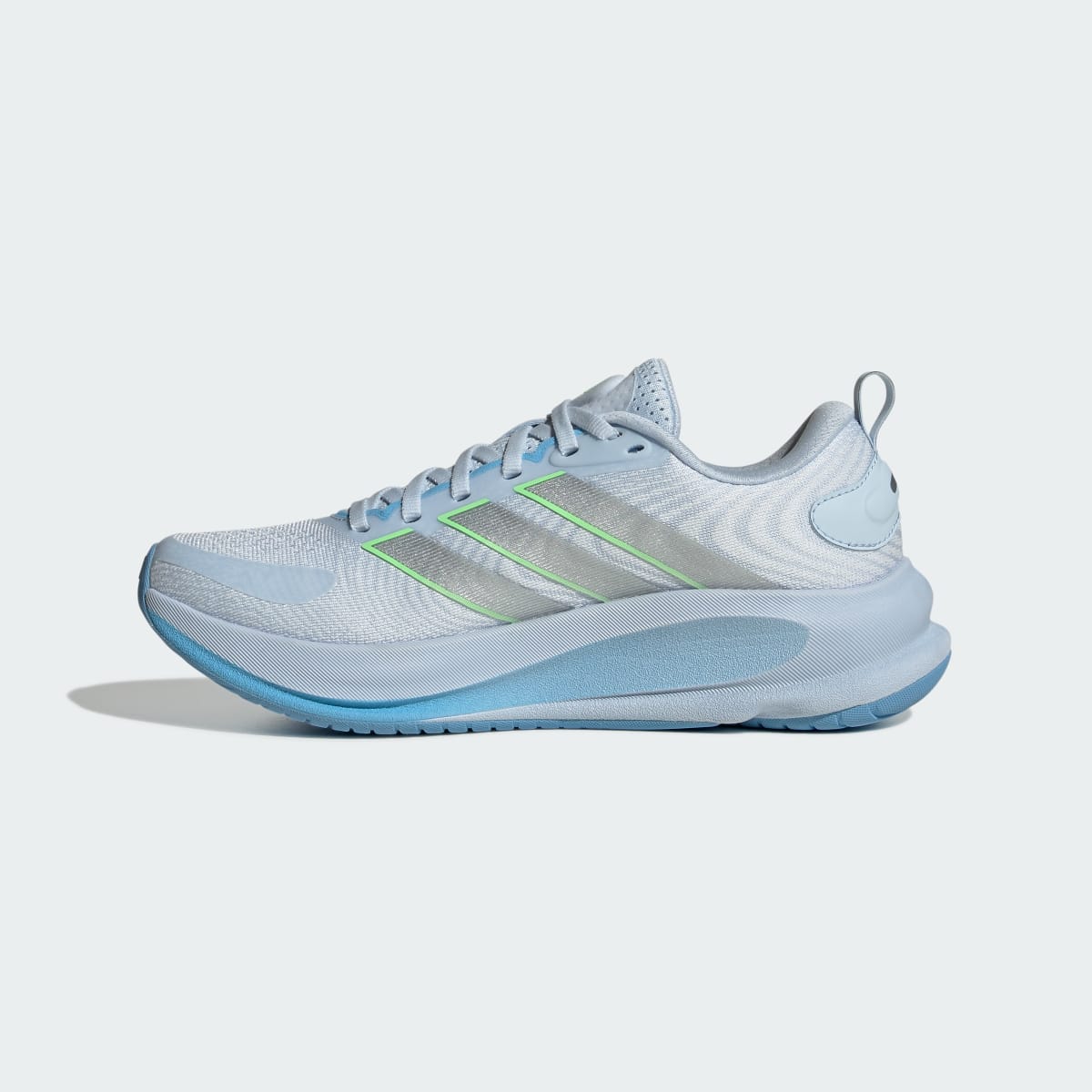 Tenis de running para mujer color plateado y azul - vista 7