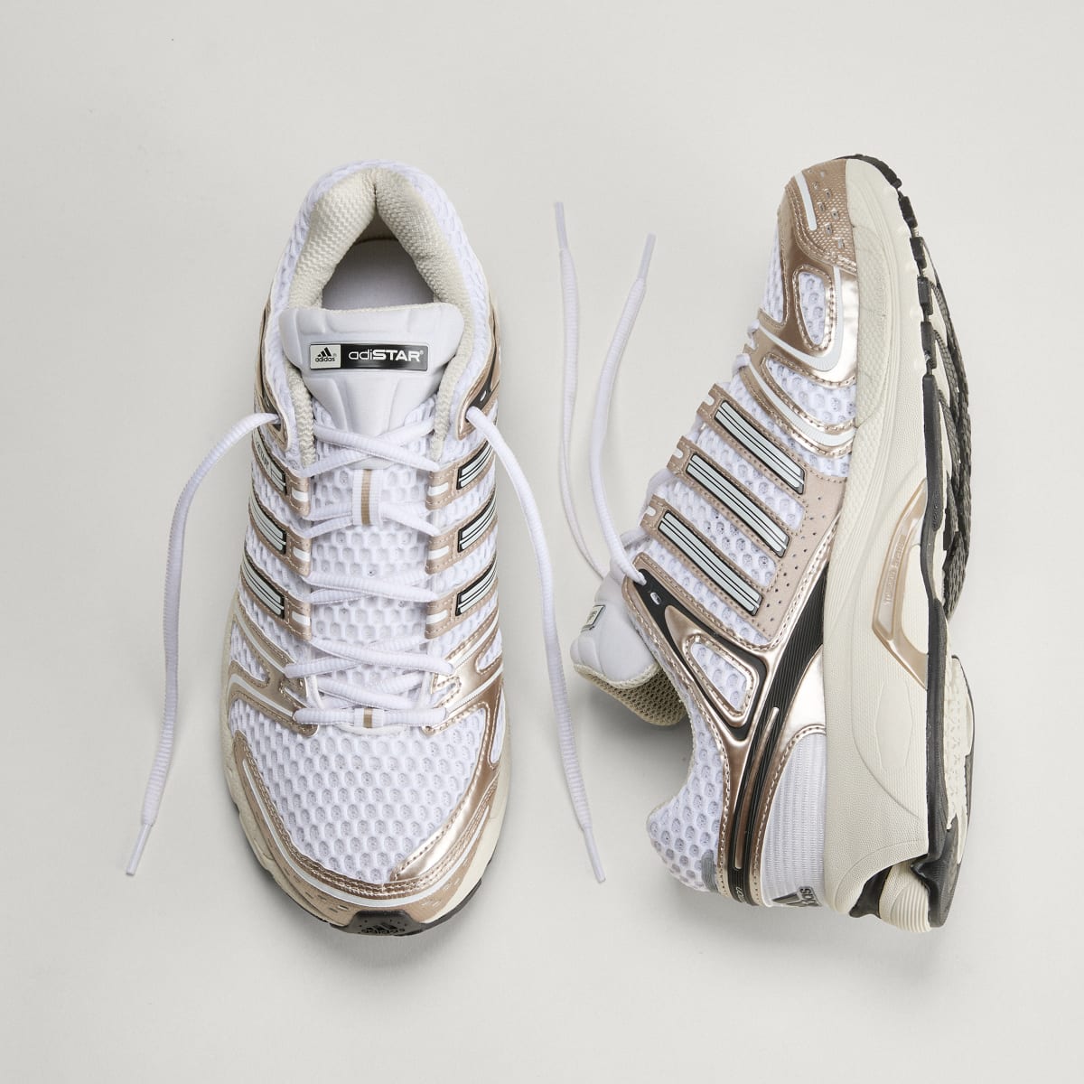 Tenis casuales unisex color blanco y gris - vista 4