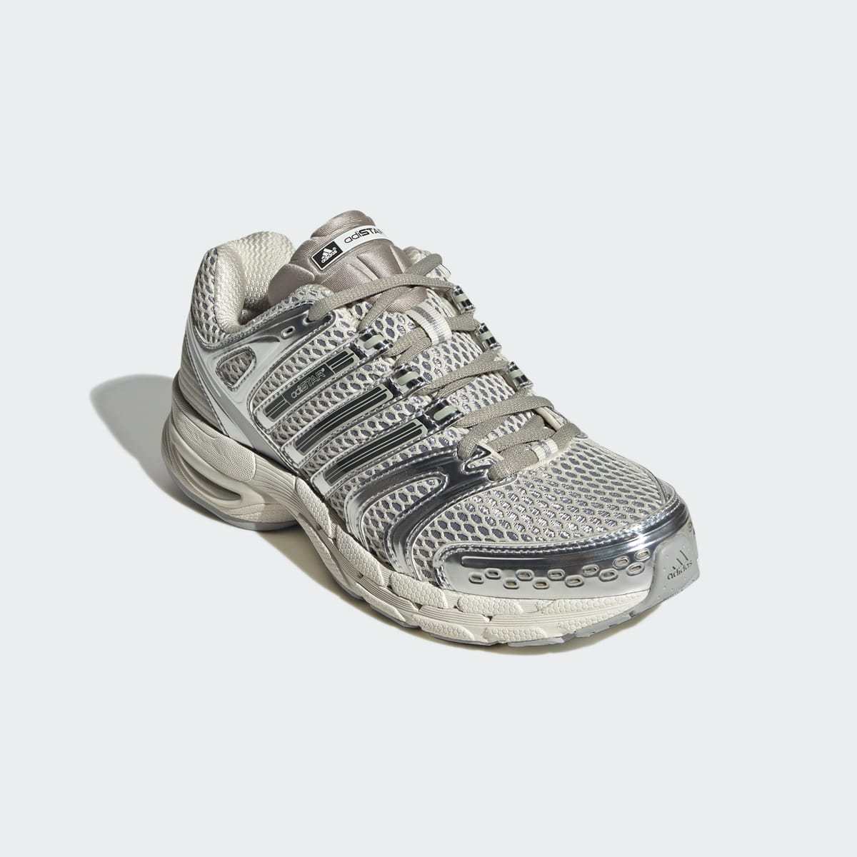 Tenis casuales para mujer color blanco y plateado - vista 5