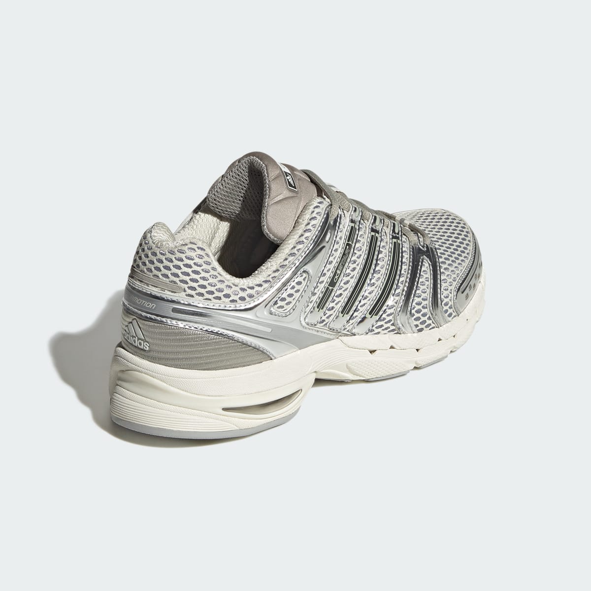 Tenis casuales para mujer color blanco y plateado - vista 6