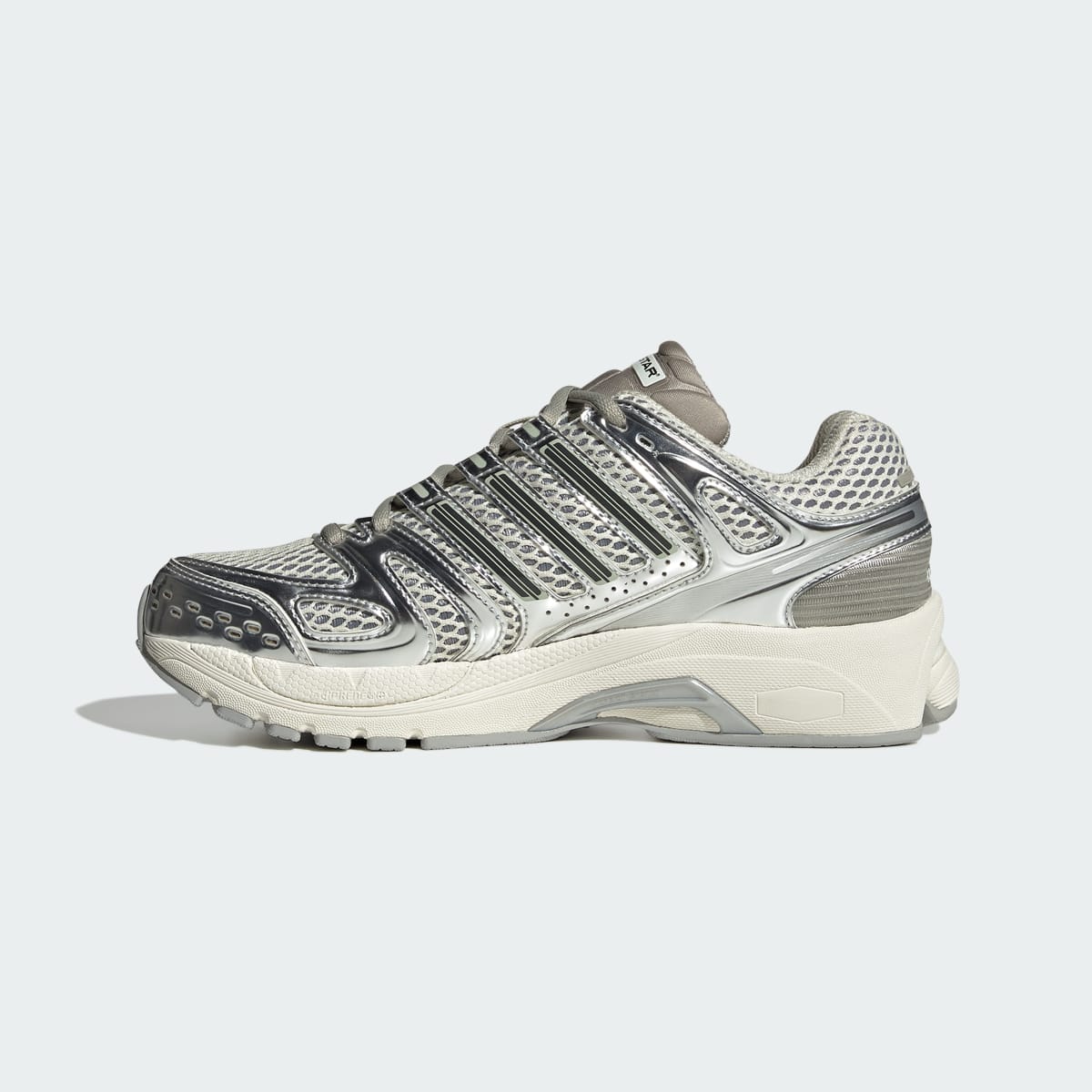 Tenis casuales para mujer color blanco y plateado - vista 7