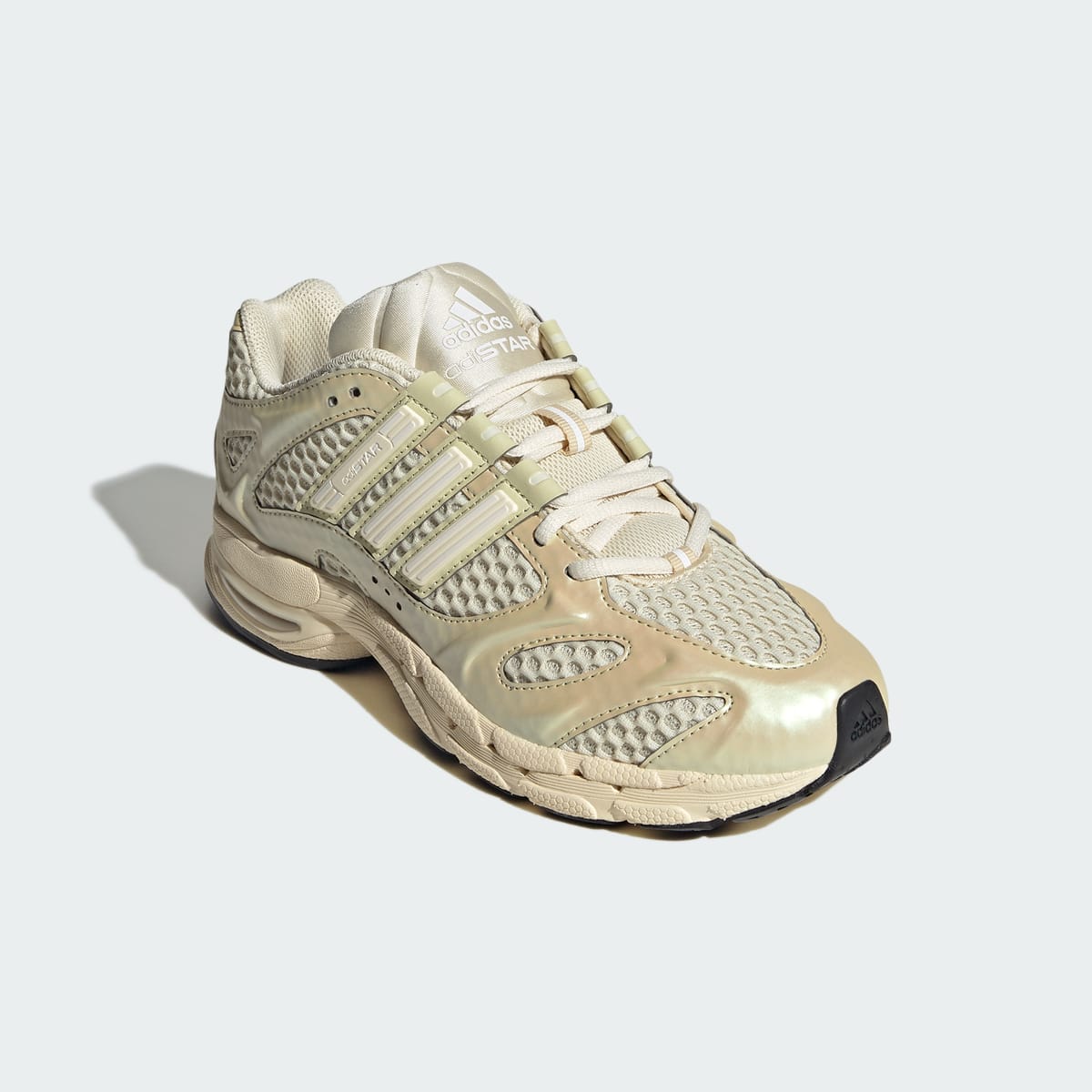 Tenis casuales para mujer color vainilla y blanco - vista 5