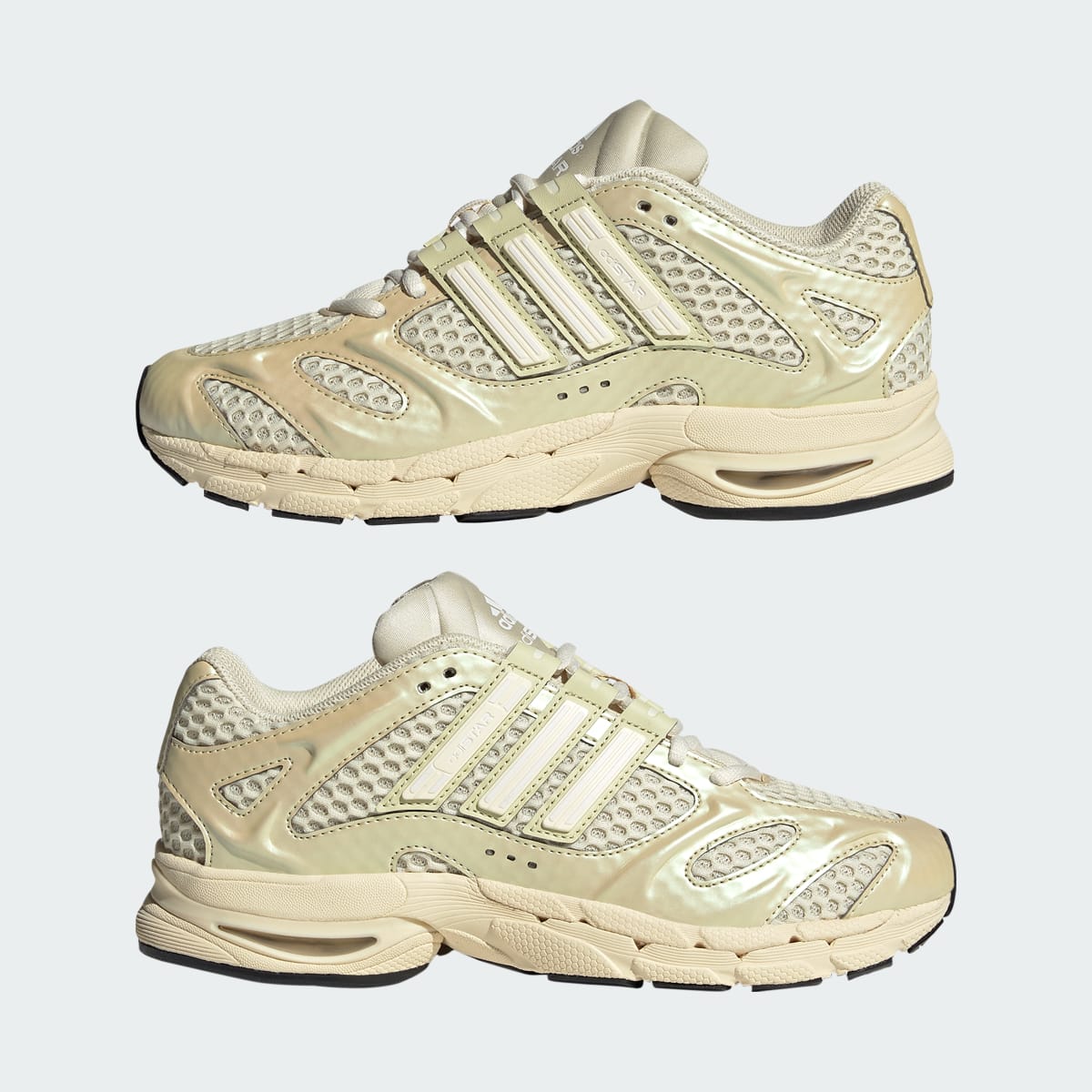 Tenis casuales para mujer color vainilla y blanco - vista 8