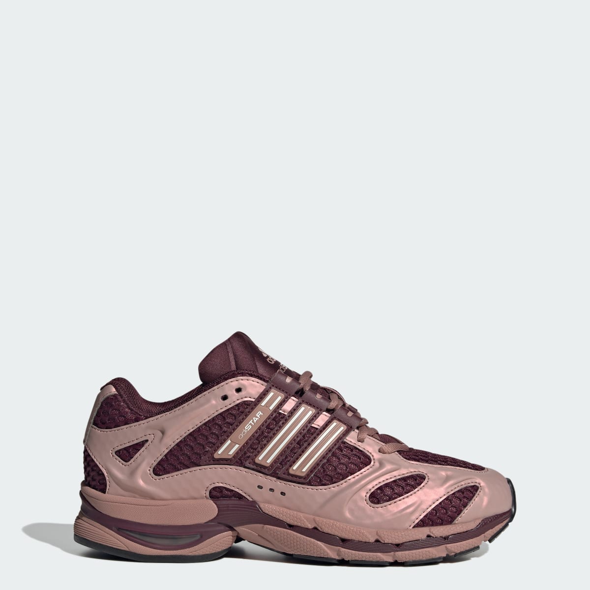 Tenis casuales para mujer color granate y blanco - vista 1