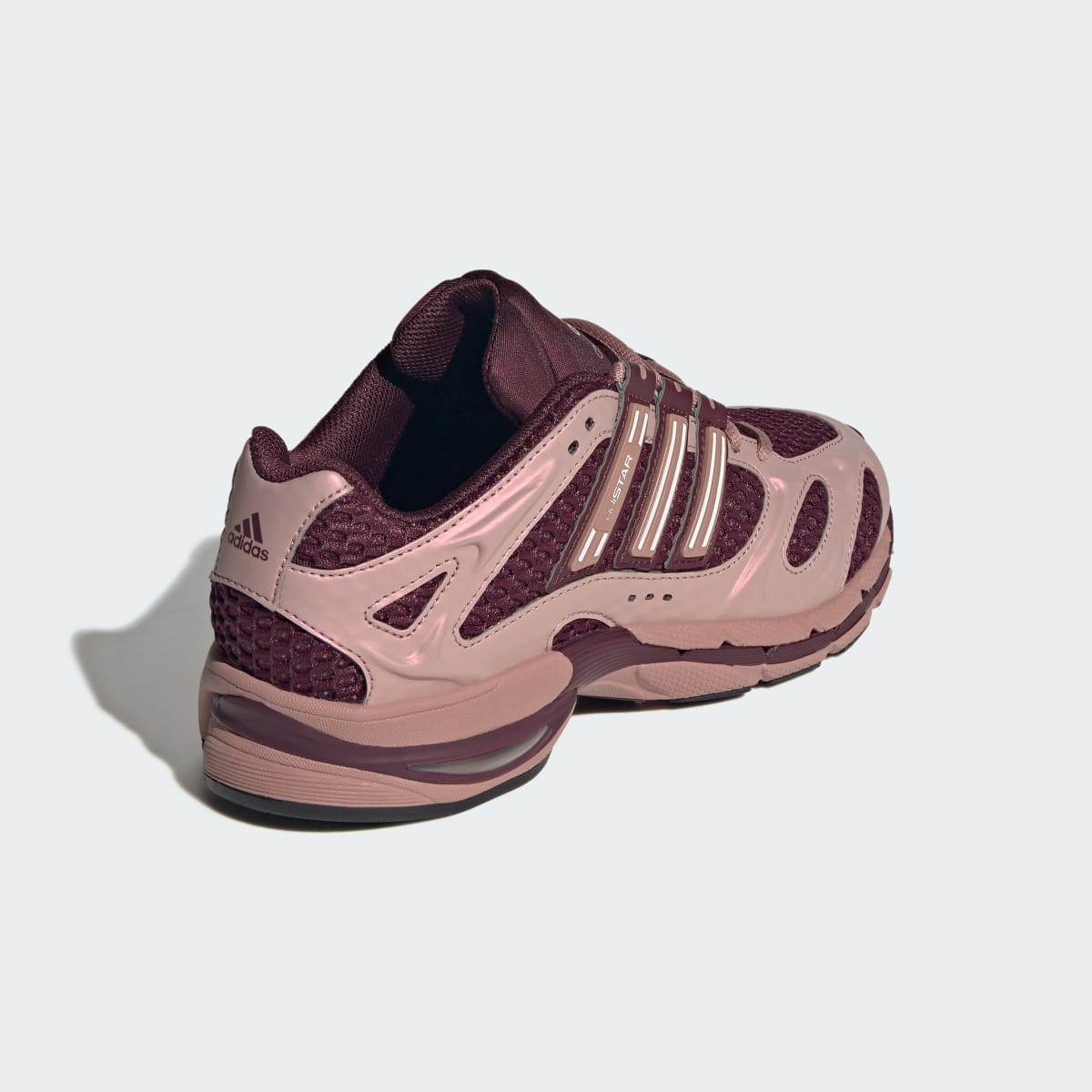 Tenis casuales para mujer color granate y blanco - vista 6