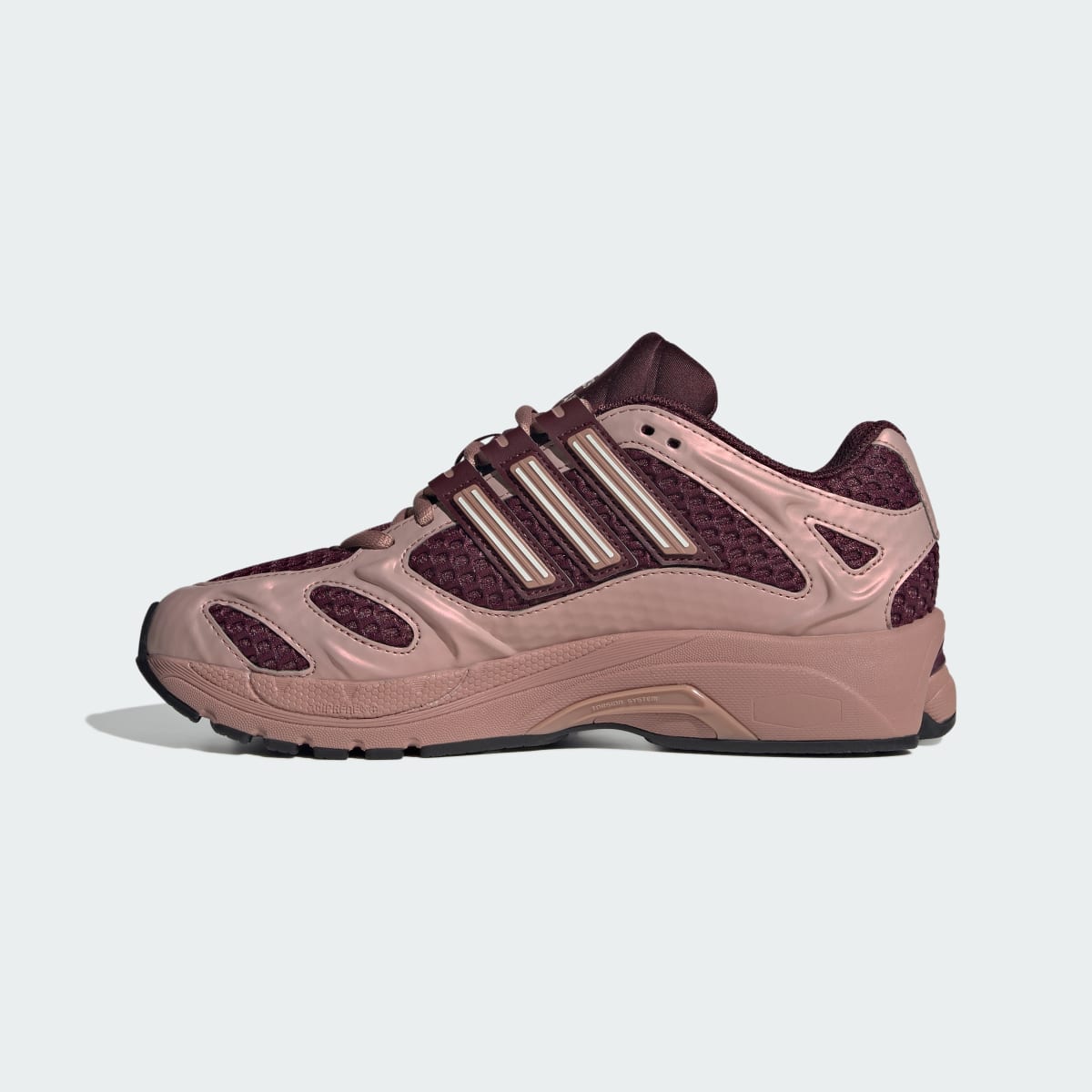 Tenis casuales para mujer color granate y blanco - vista 7