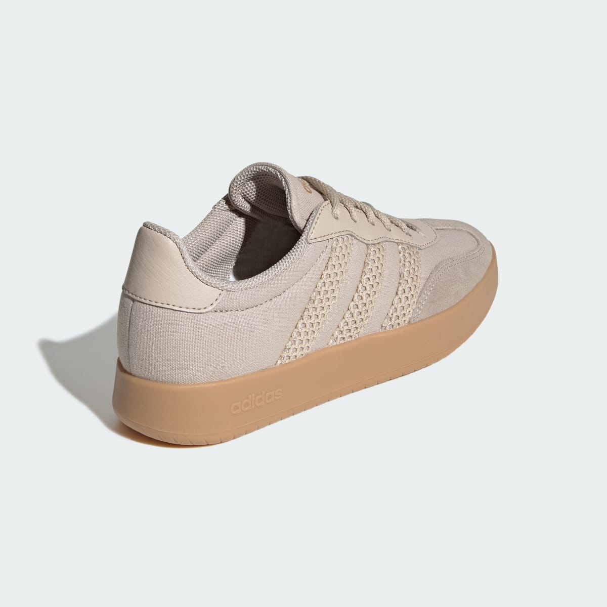 Tenis casuales para mujer color beige y dorado - vista 6
