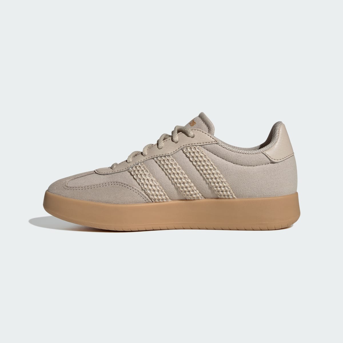 Tenis casuales para mujer color beige y dorado - vista 7