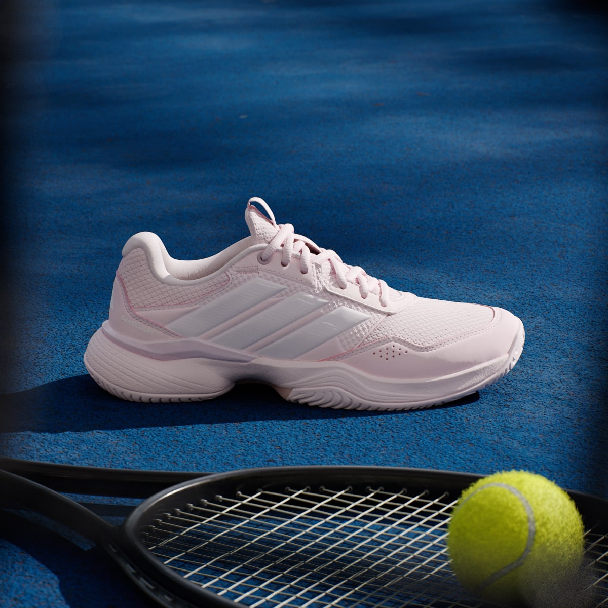 Tenis casuales para mujer color rosa y blanco - vista 2