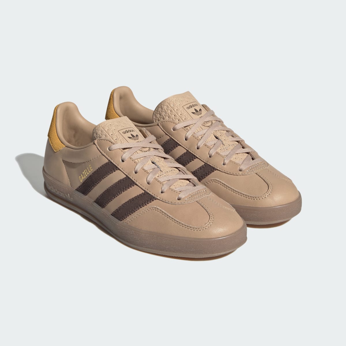 Tenis casuales para mujer color beige y café - vista 3