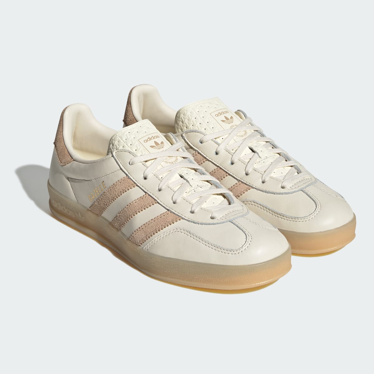 Tenis casuales para mujer color blanco y beige - vista 3