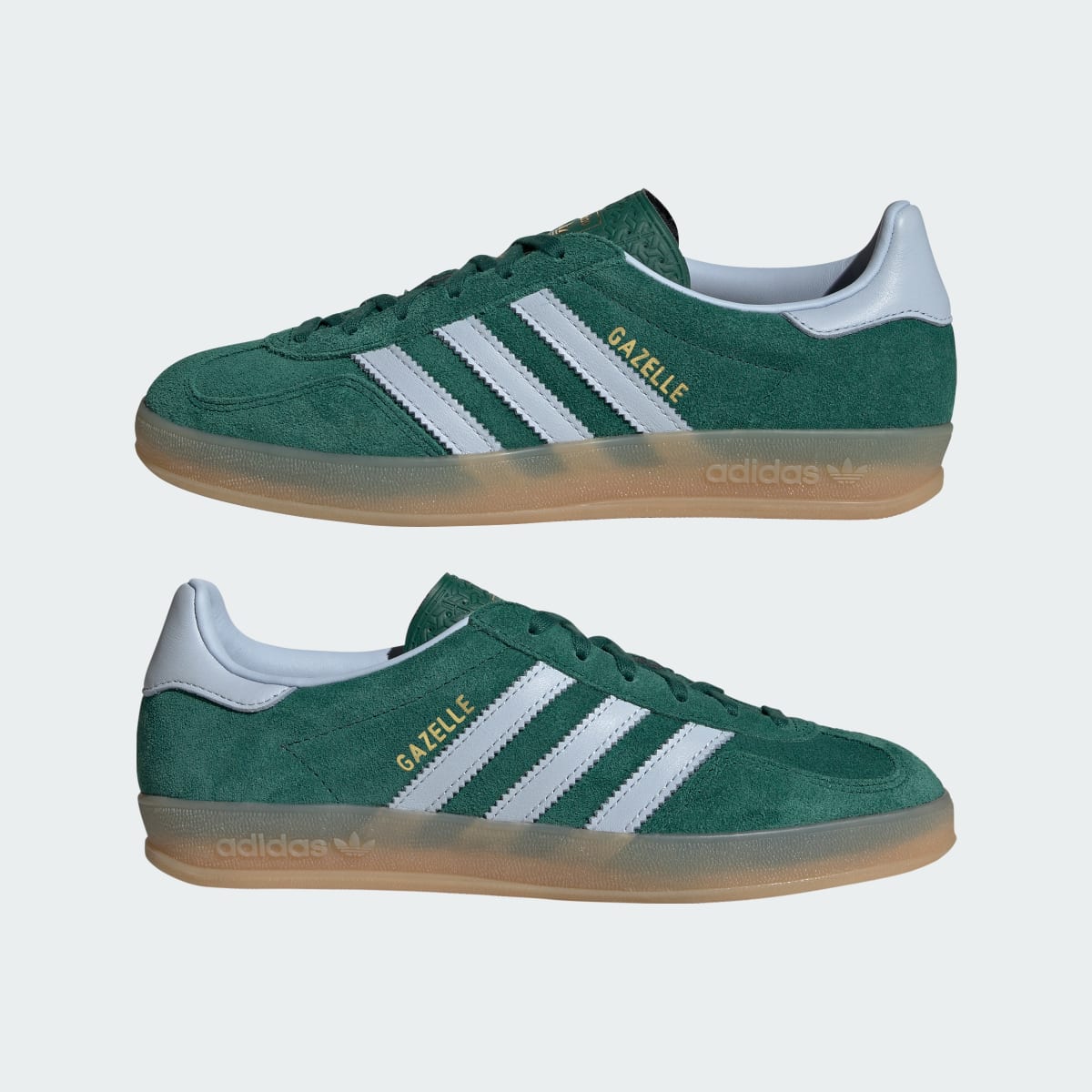 Tenis casuales para mujer color verde y goma - vista 8