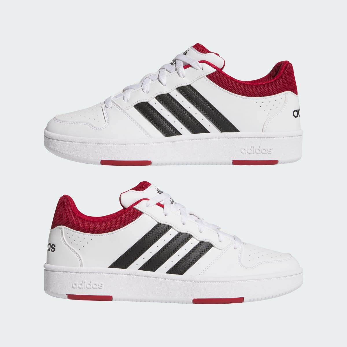Tenis casuales para hombre color blanco y rojo - vista 8