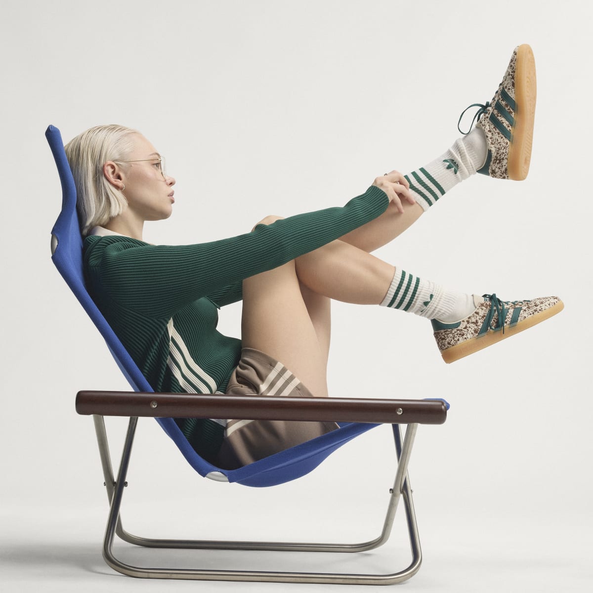 Tenis casuales para mujer color blanco y verde - vista 6