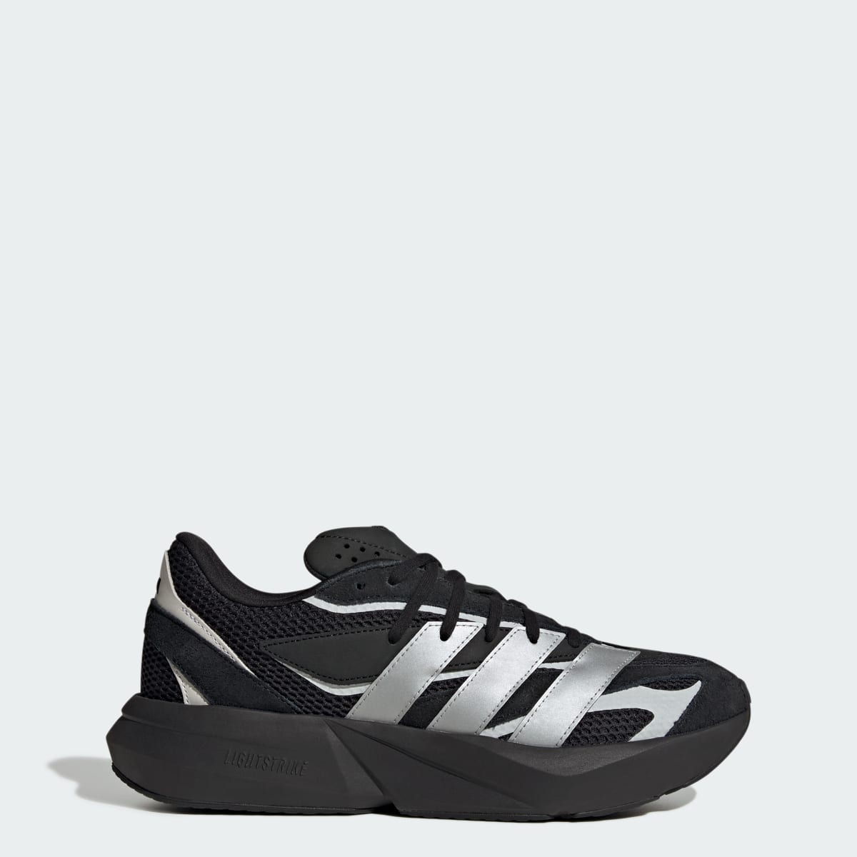 Tenis casuales para hombre color negro y plateado - vista 1