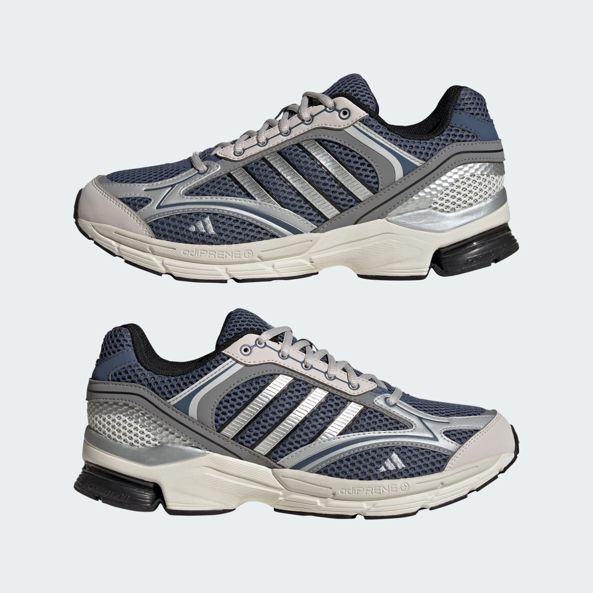 Tenis casuales unisex color plateado y blanco - vista 8