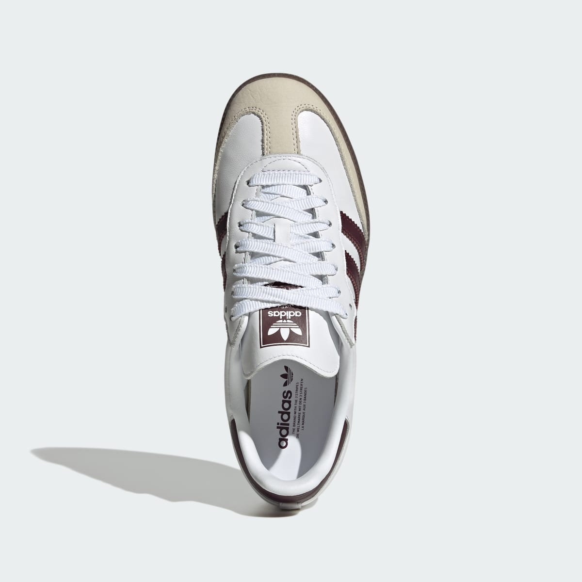 Tenis casuales para mujer color blanco y granate - vista 3