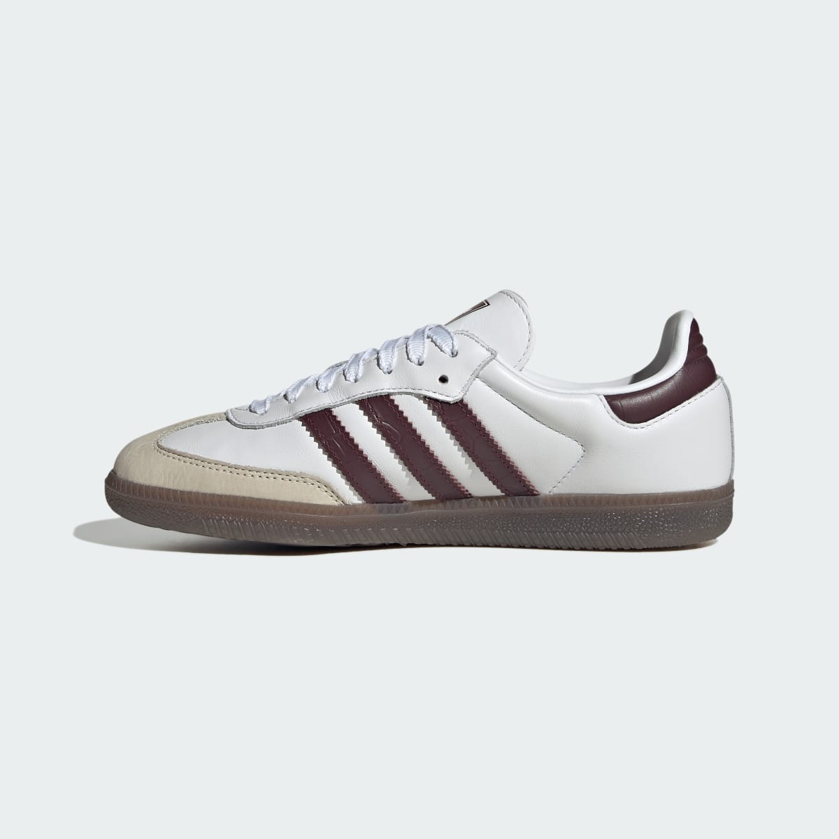 Tenis casuales para mujer color blanco y granate - vista 7