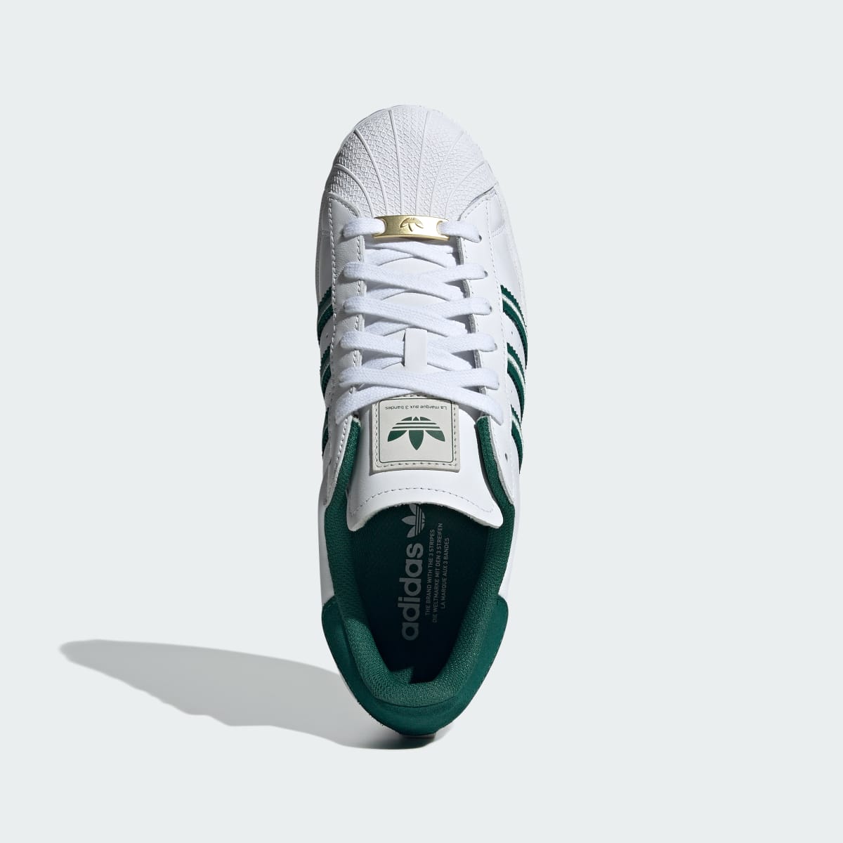 Tenis casuales para hombre color blanco y verde - vista 3