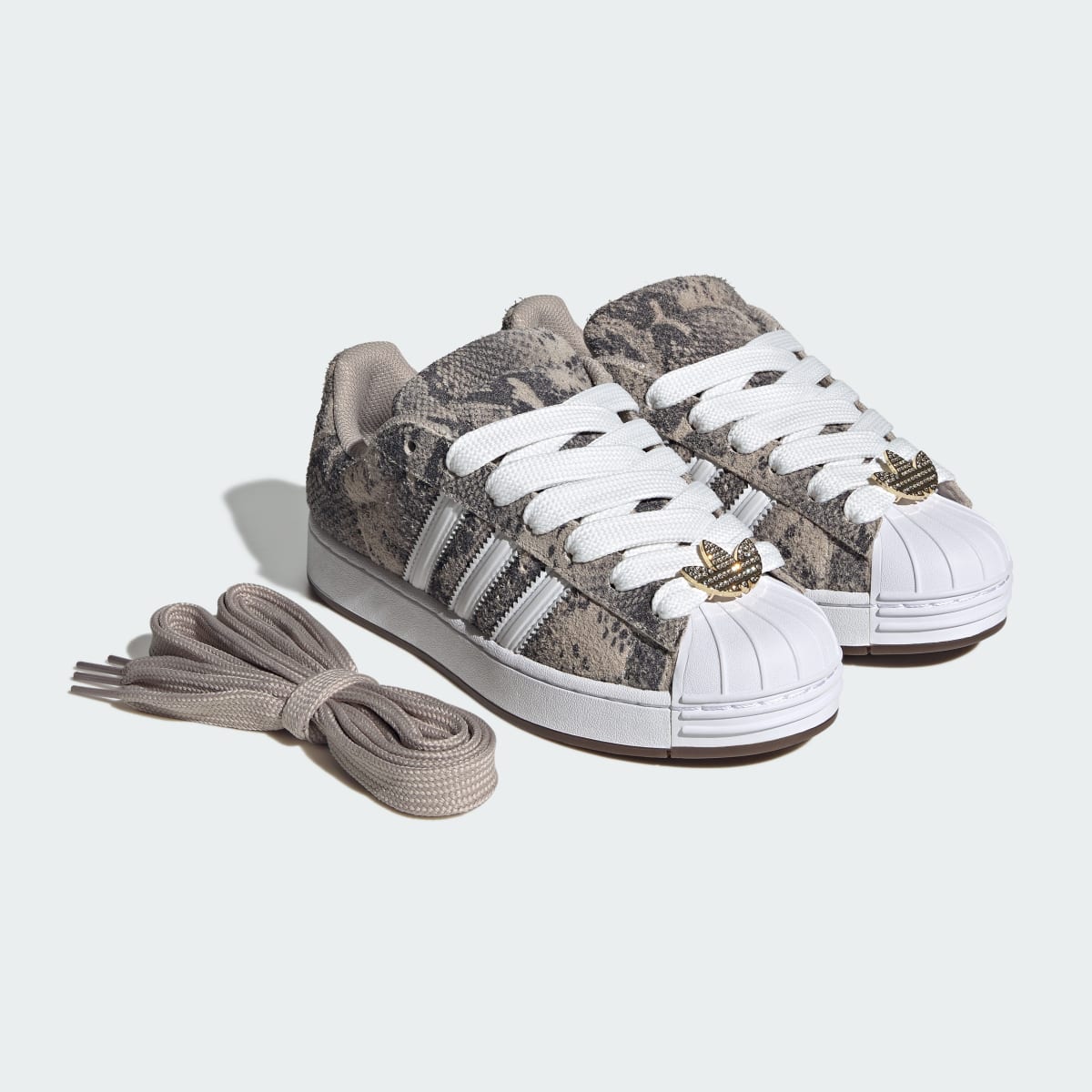 Tenis casuales para mujer color beige y blanco - vista 8