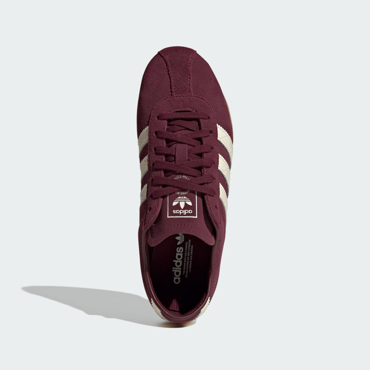 Tenis casuales para mujer color granate y blanco - vista 3