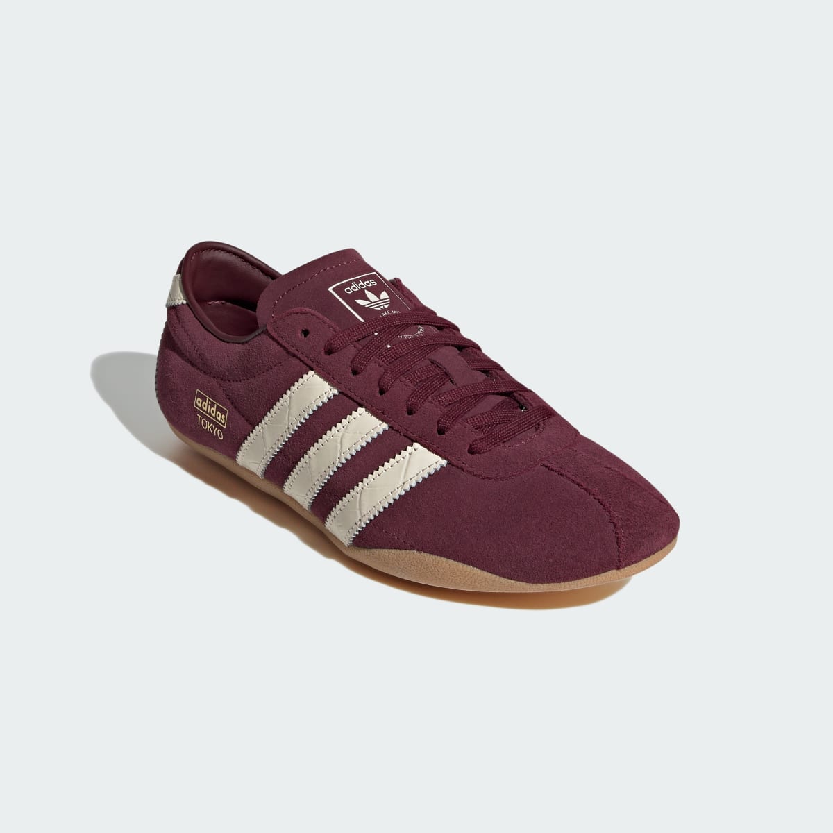 Tenis casuales para mujer color granate y blanco - vista 5