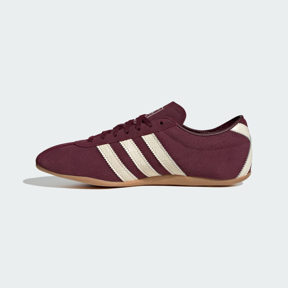 Tenis casuales para mujer color granate y blanco - vista 7
