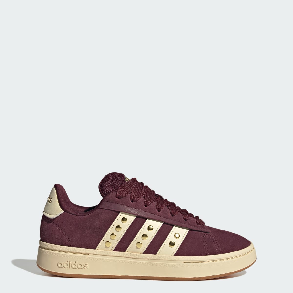 Tenis casuales para mujer color granate y vainilla - vista 1