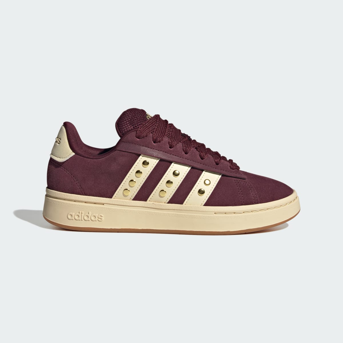 Tenis casuales para mujer color granate y vainilla - vista 2