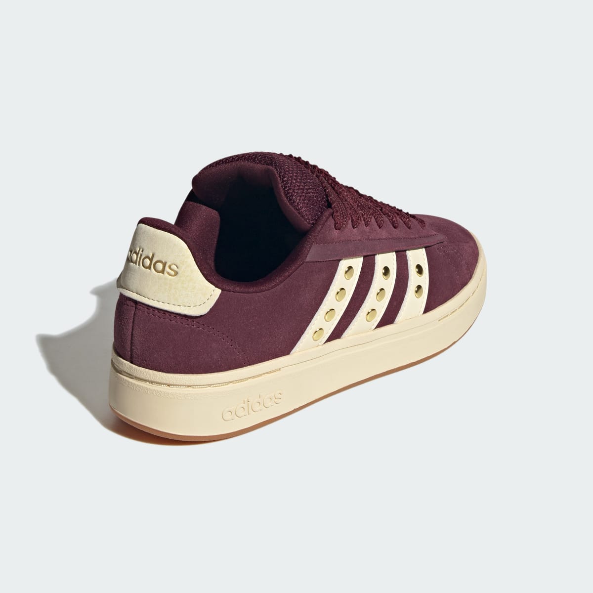 Tenis casuales para mujer color granate y vainilla - vista 6