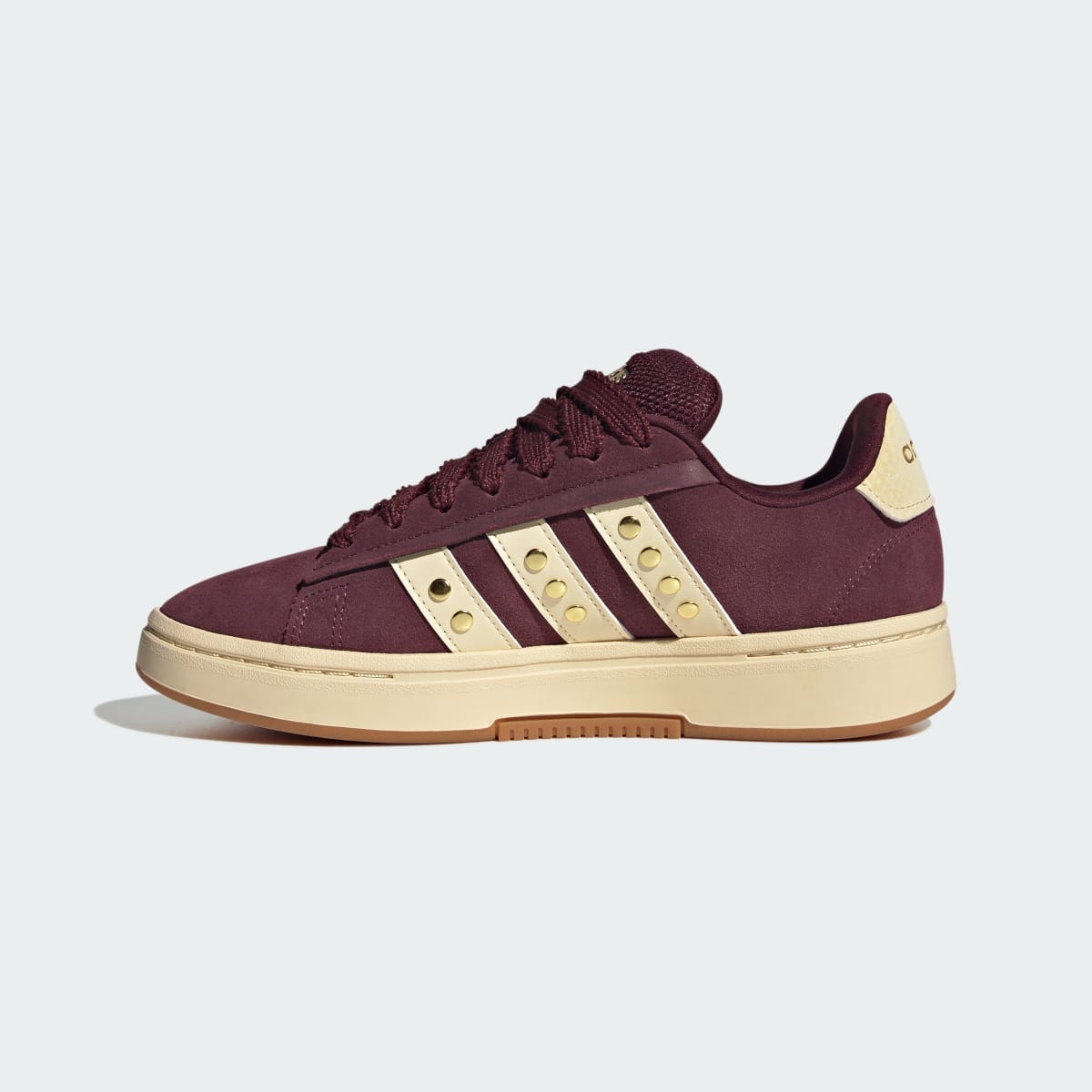 Tenis casuales para mujer color granate y vainilla - vista 7