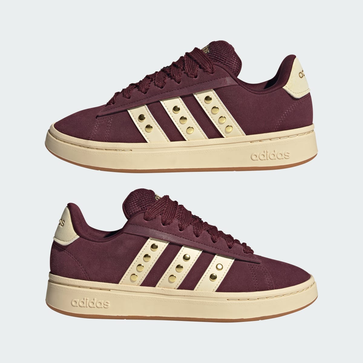 Tenis casuales para mujer color granate y vainilla - vista 8