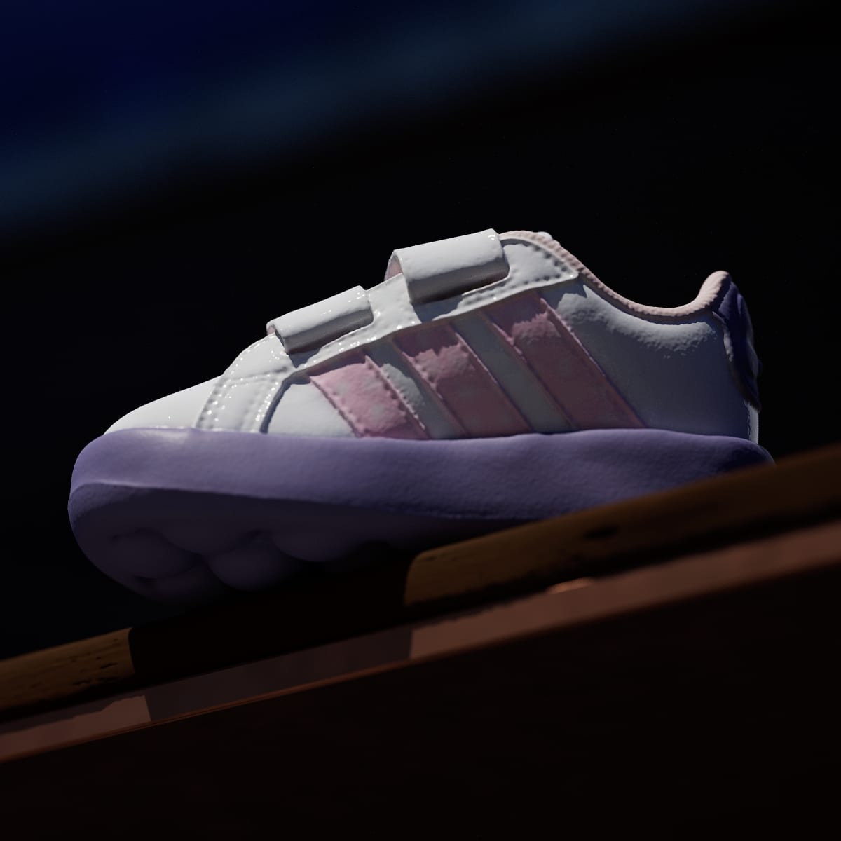 Tenis casuales para niños color blanco y rosa - vista 6