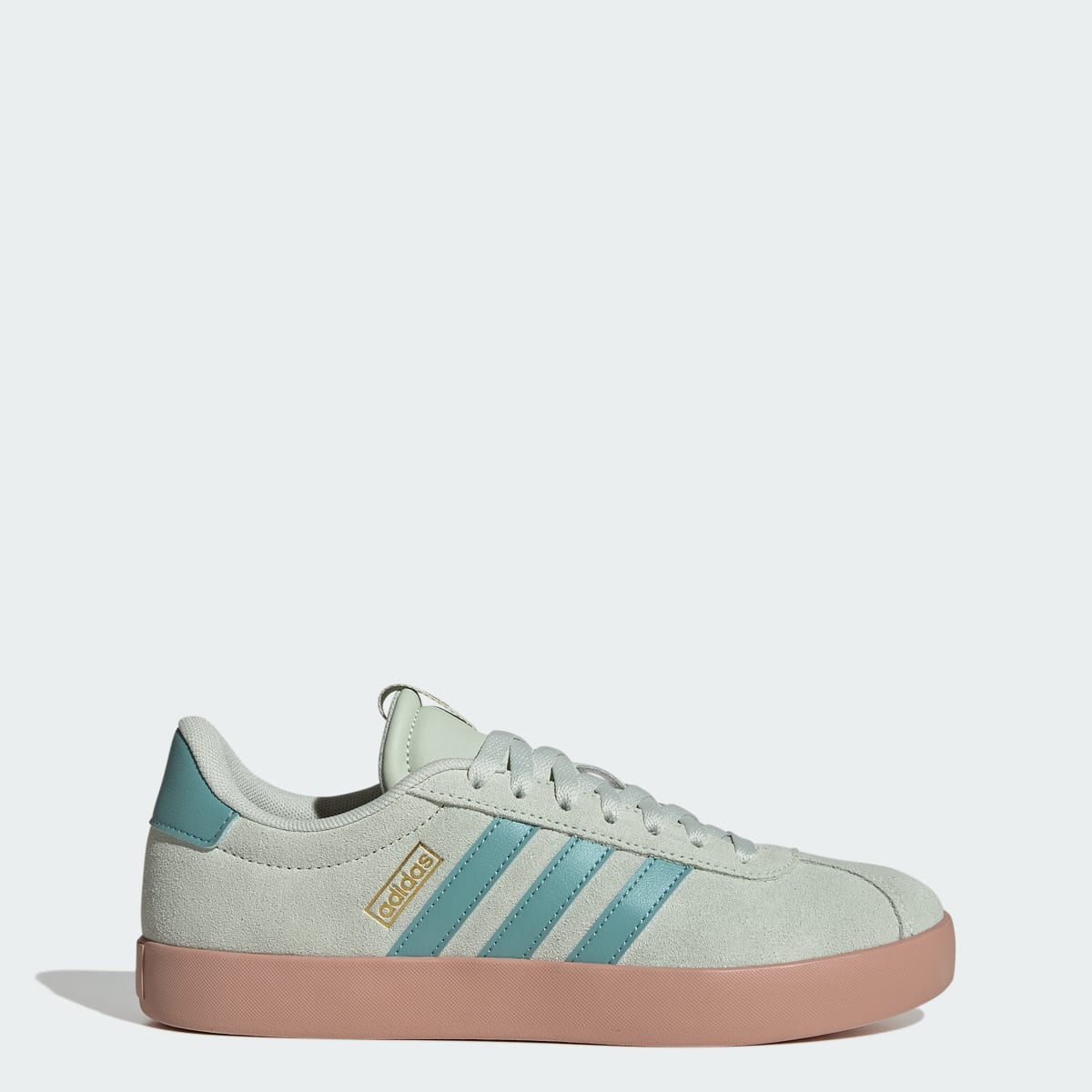 Tenis casuales para mujer color verde y dorado - vista 1