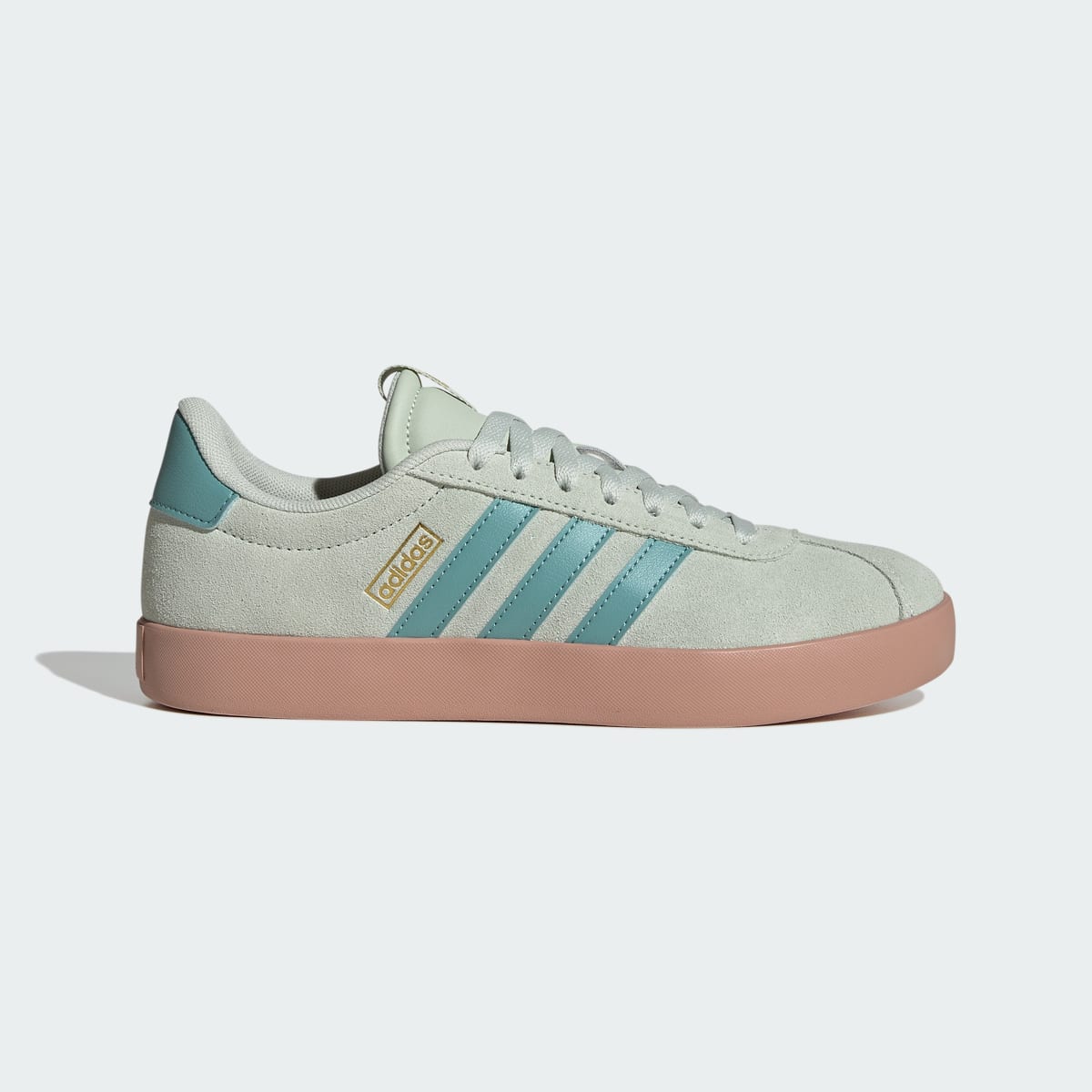 Tenis casuales para mujer color verde y dorado - vista 2