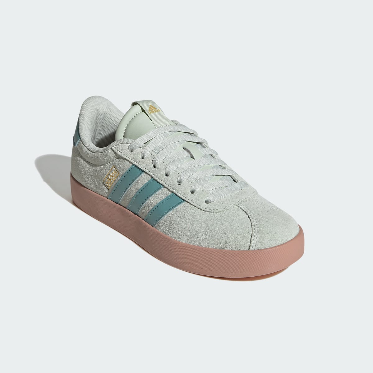 Tenis casuales para mujer color verde y dorado - vista 5