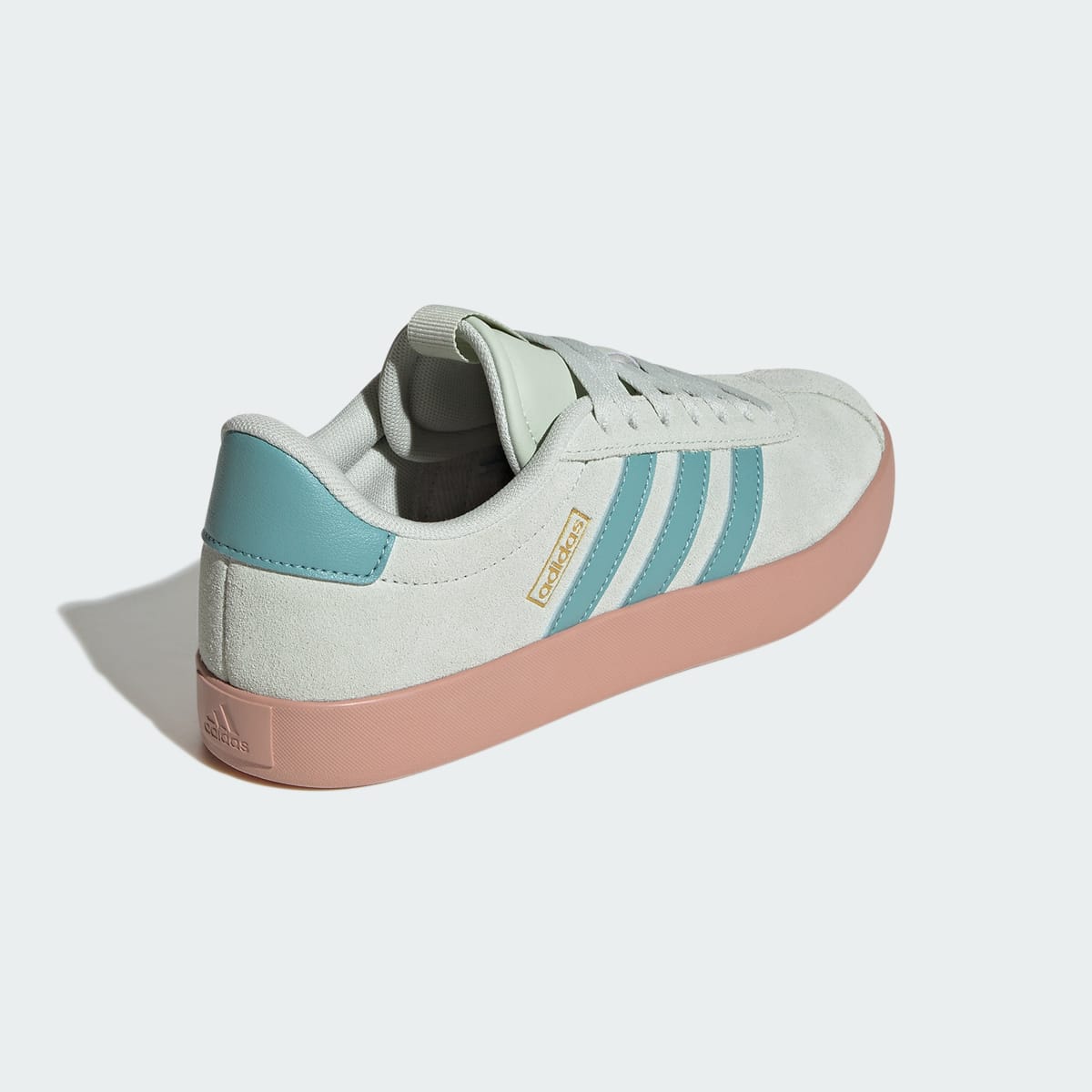 Tenis casuales para mujer color verde y dorado - vista 6