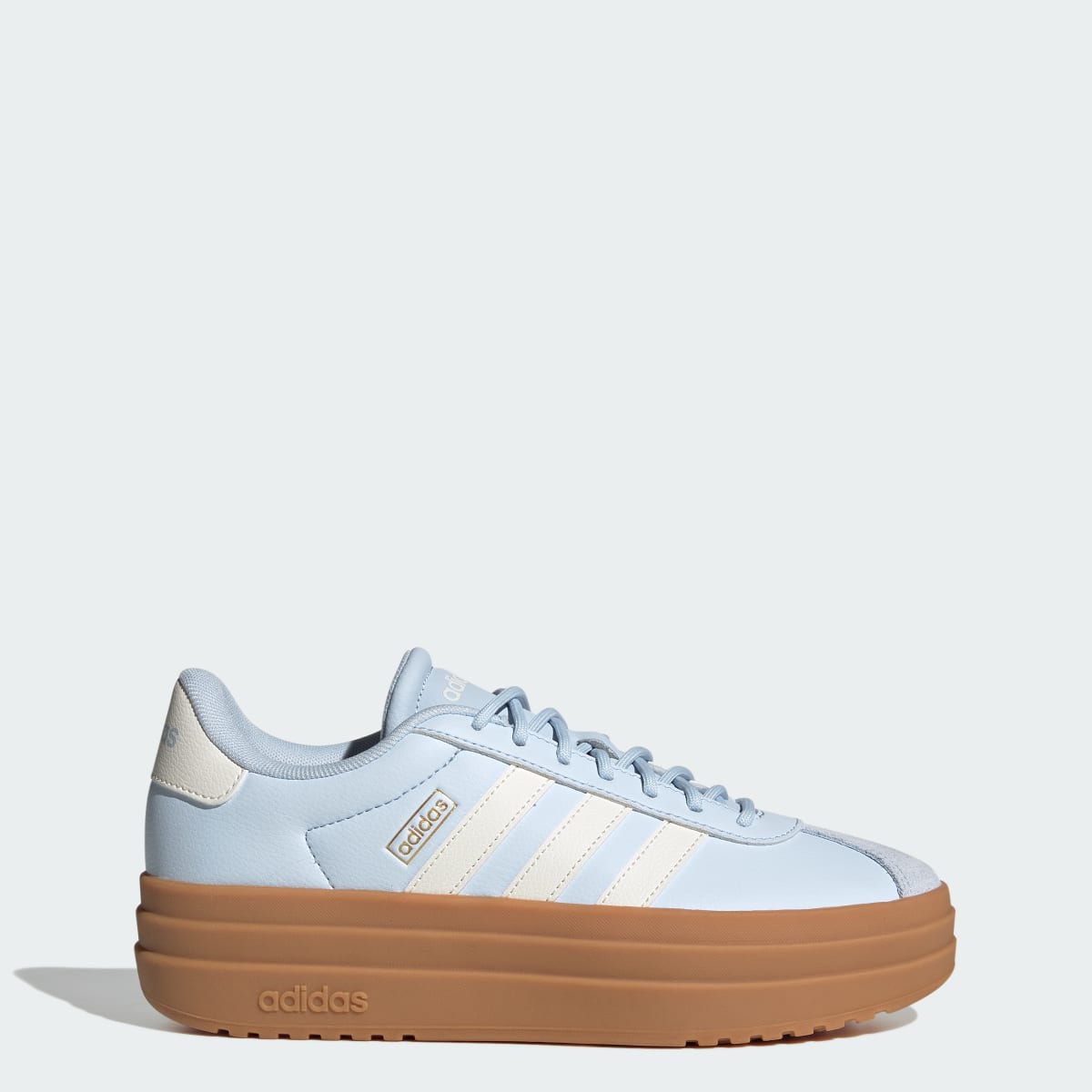 Tenis casuales para mujer color blanco y dorado - vista 1