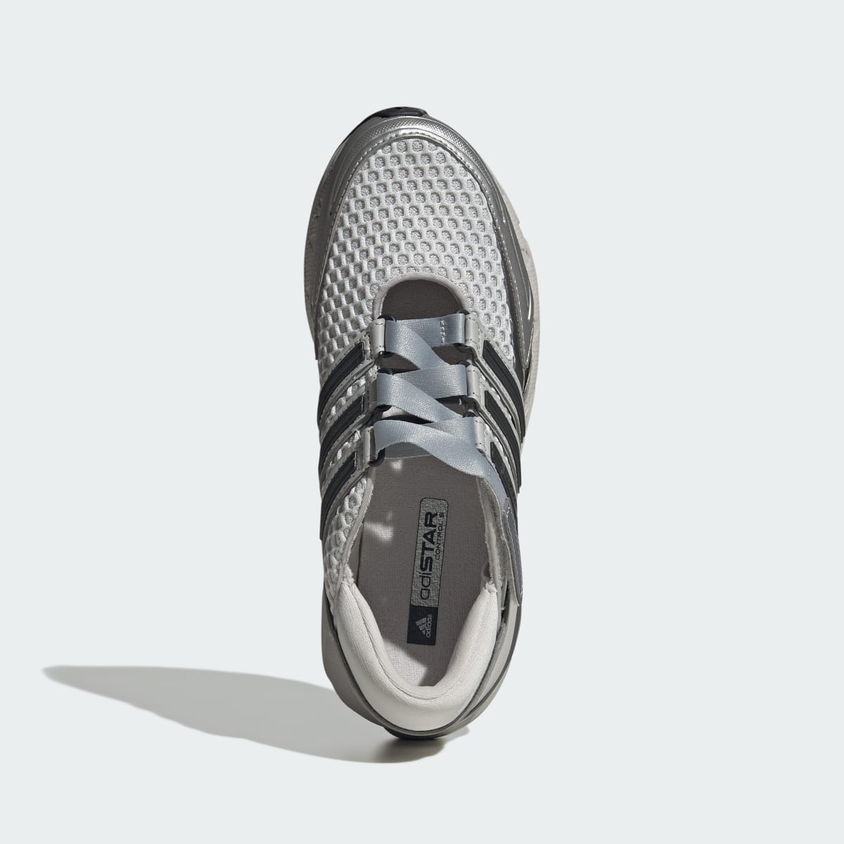 Tenis casuales para mujer color gris y plateado - vista 4