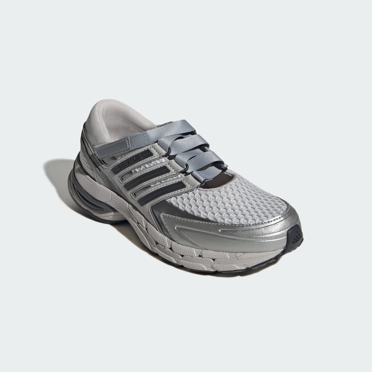 Tenis casuales para mujer color gris y plateado - vista 6