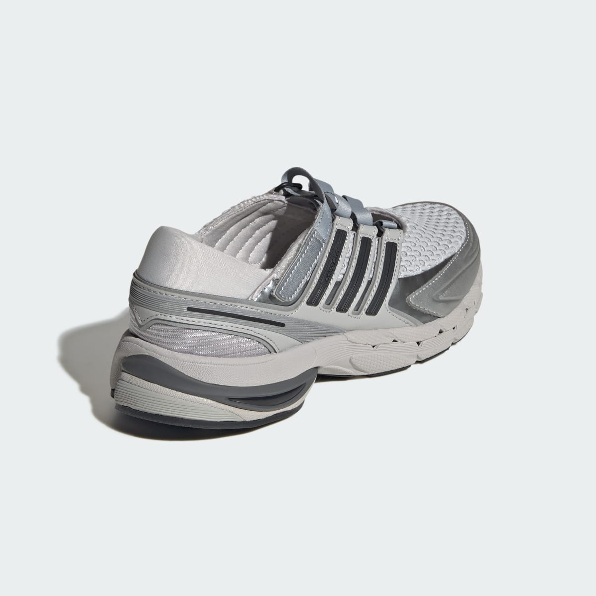 Tenis casuales para mujer color gris y plateado - vista 7