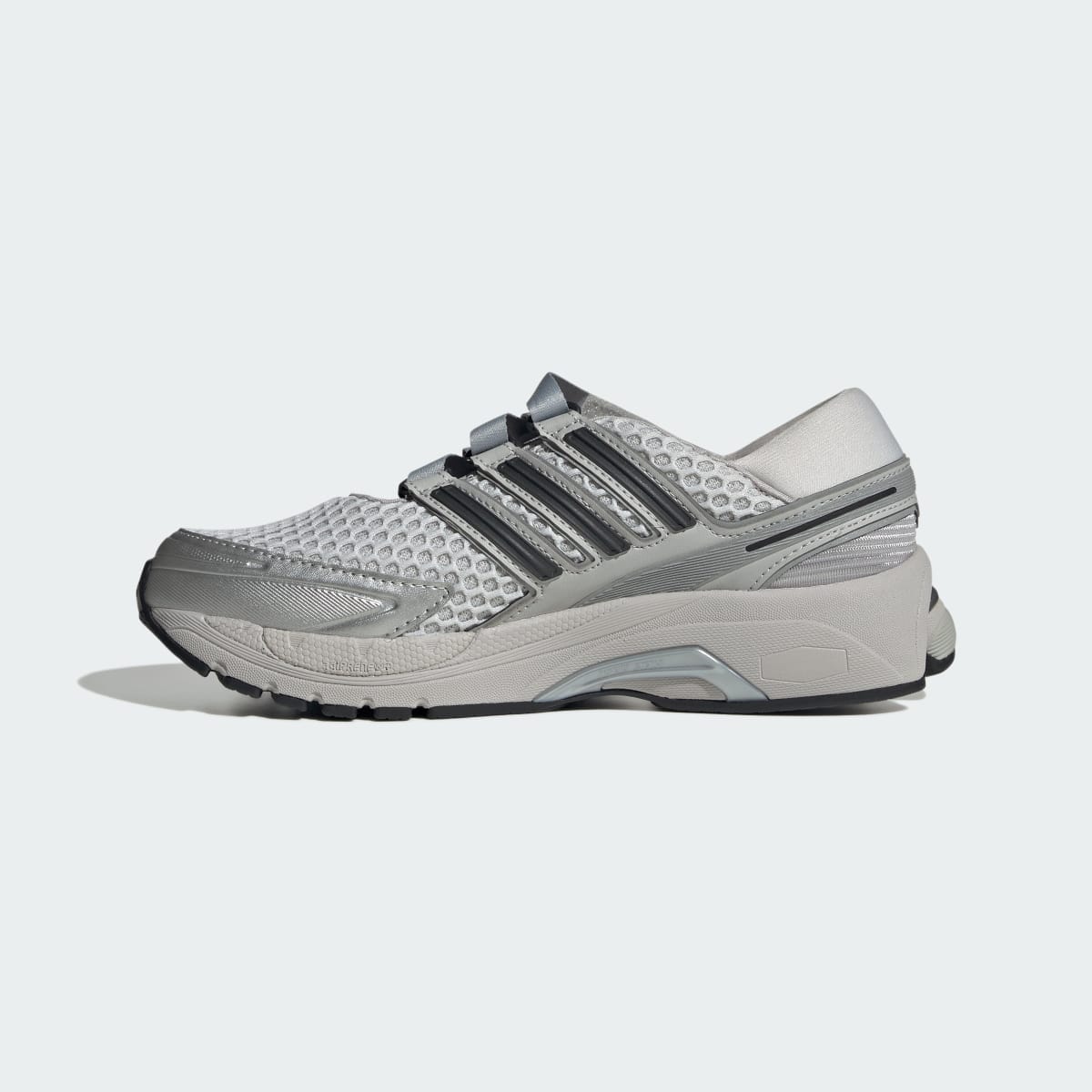 Tenis casuales para mujer color gris y plateado - vista 8