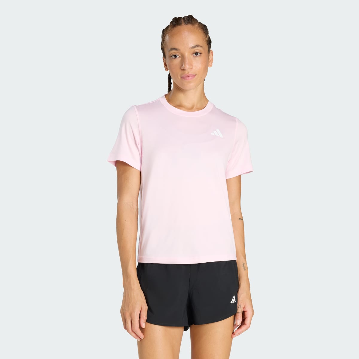 Camiseta deportiva para mujer color rosa y blanco - vista 1