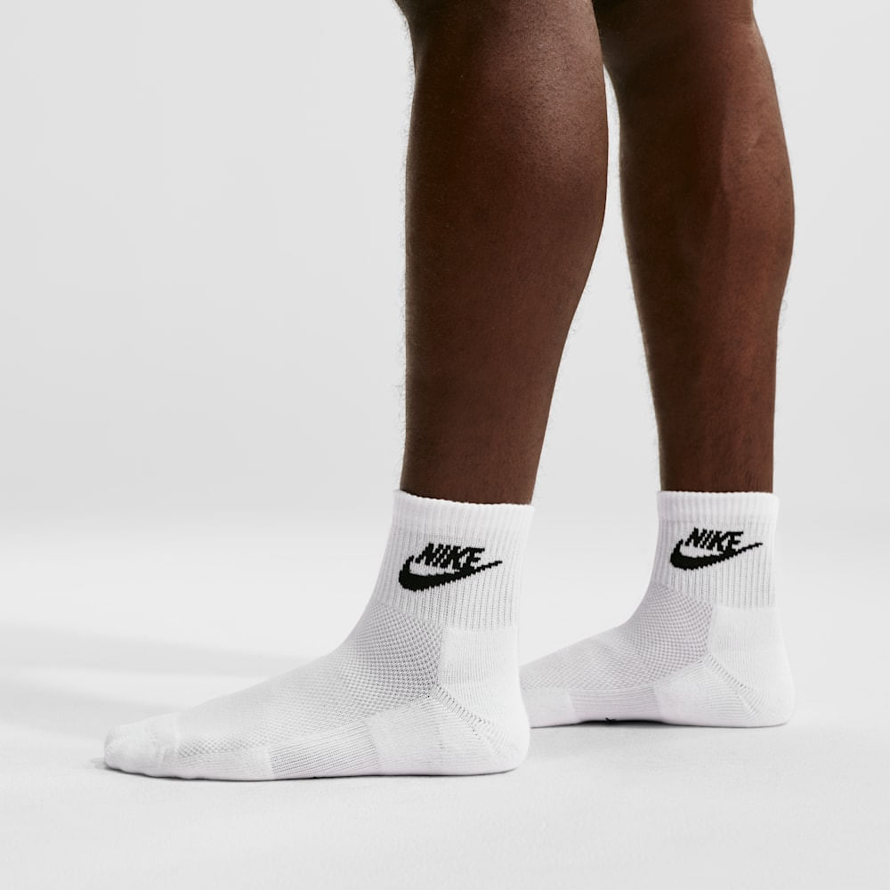 Medias de básquetbol para hombre en blanco · IH8523-901 - vista 3