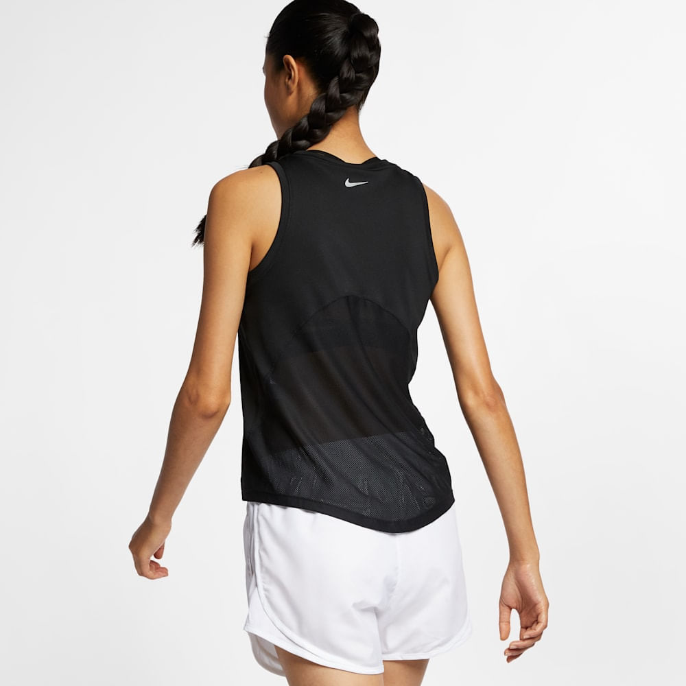 Camisetas y esqueletos para correr para mujer en negro · AJ8102-010 - vista 3