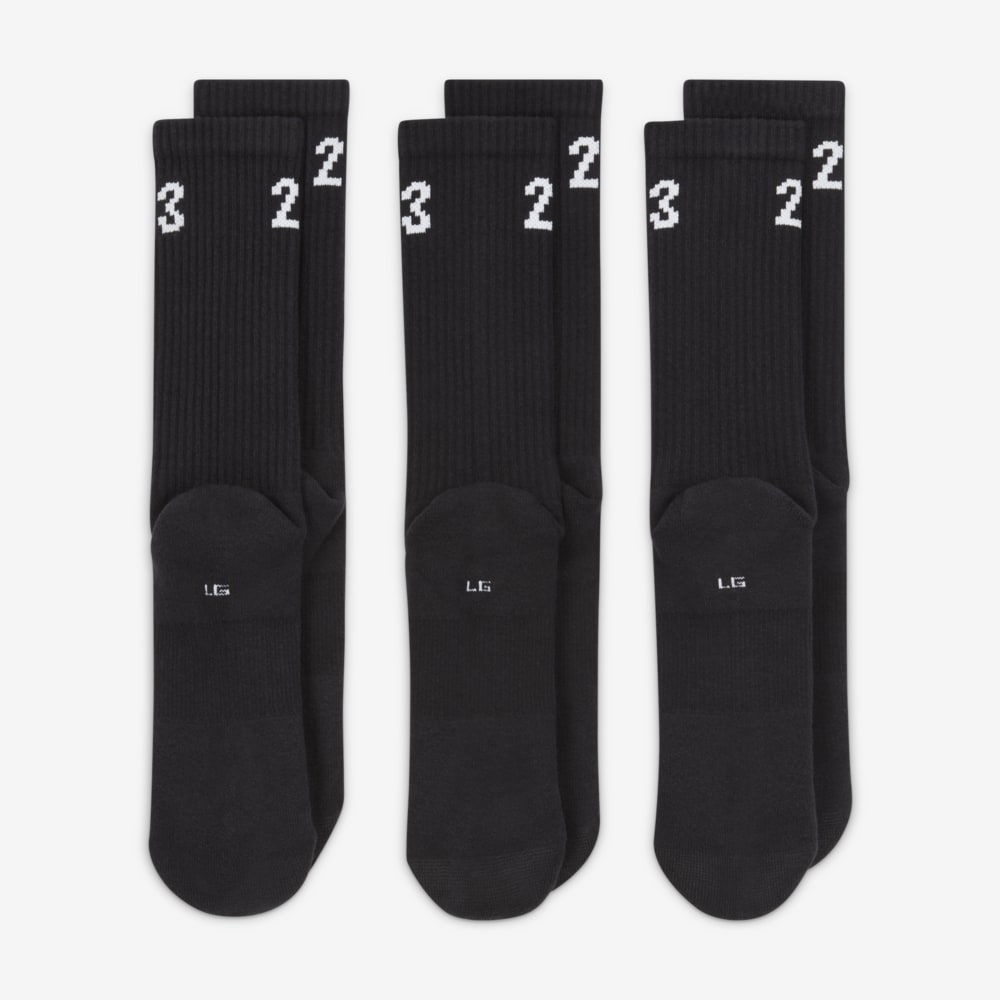 Medias de básquetbol para hombre en negro · DA5718-010 - vista 3