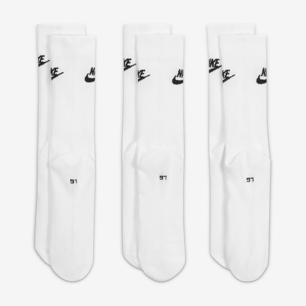 Medias casual para hombre en blanco · DX5025-100 - vista 3